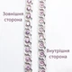 Браслет 17-21 регулируемый размер серебро 925° 8,38г. арабский бисмарк, розовые фианиты (арт. 7003цв) - изображение 5