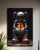 Поп-арт картина на полотні - KAWS Bitcoin Криптовалюта декор для офісу та кабінету - 40х60 см - зображення 2