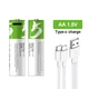 Аккумуляторные батареи Smartoools AA с USB Type-C 1.5V 2600mWh (Блистер 2 шт + кабель) (16233-2) - изображение 5
