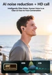 Бездротові навушники HTC NE29 AI з функцією перекладу в режимі реального часу Bluetooth 6.0 TWS ANC Black - зображення 4