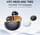 Бездротові навушники HTC NE29 AI з функцією перекладу в режимі реального часу Bluetooth 6.0 TWS ANC Black - зображення 6