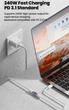 Переходник адаптер USB Type-C F/F (16K 60Hz, PD240W, 80Gbps) Alitek Metal Violet (48942) - изображение 6
