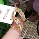 Серьги Xuping Jewelry длина 2.6см ширина 1.3см медицинское золото позолота 18К с1664 - изображение 4