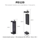 Универсальный металлический зажим-держатель PD120 для планшета и телефона на штатив (90–200 мм) - изображение 5