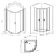 Душове огородження 1/4 Round AM.PM Gem 80×80 см, без піддону, чорний профіль W90UG-401-8080-BT - зображення 11