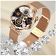 Смарт-годинник жіночий LEMFO HK88 Pro Gold (розмова, пульсоксиметр) Amoled екран - зображення 4