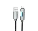 Кабель USB Hoco U123, USB to Lightning, 2.4А, 1.2m, чорний - зображення 1