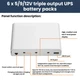 Джерело безперебійного живлення (UPS) 36W для роутера 12V/ 9V/ 5V, під акумулятори 6x18650 (БЕЗ АКУМУЛЯТОРІВ І БЛОКУ ЖИВЛЕННЯ) White - зображення 7