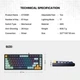Клавиатура Игровая Fantech ATOM81 MK875V2 Red Switch Navy - изображение 7