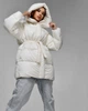 Пуховик жіночий з поясом X-Woyz LS-8916-3 55676 S молочний - изображение 2