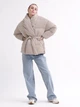 Жіноча куртка з поясом X-Woyz LS-8881-10 M бежевий - зображення 5