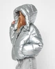 Пуховик з глянцевим ефектом для дівчаток X-Woyz DT-8375-20 134 см сріблястий - изображение 6