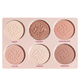 Палетка тіней для повік 6 відтінків Bogenia Match Eyeshadow Palette Коричневі (BG908(001)) - зображення 3