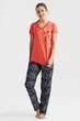 Піжама: футболка та брюки U.S. Polo ASSN 42(S) Кораловий (83253) - зображення 1