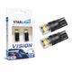 Комплект світлодіодних ламп StarLight Vision W5W (T10) BRS LED W2.1X9.5d WHITE 6000K 12/24V - зображення 6