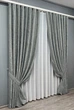 Комплект готовых штор VR-Textil Лен мрамор Pavliani ХО № 1264ш Серый 150х280 см 2 шт (33-0105) - изображение 3