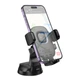 Автотримач для телефона HOCO H76 Crown one-button car holder (center console) Black Metal Gray - изображение 3