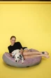 Овальный лежак Harley and Cho Donut Soft Touch Pink L (100х70х21) (3102866) - изображение 9