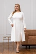 Жіноча трикотажна сукня міді RiMari 50 Білий (rm22512) - изображение 1