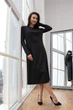 Жіноча трикотажна сукня міді RiMari 50 Чорний (rm22504) - изображение 4