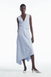 Сукня жіноча COS gathered asymmetric midi dress 1223501002 S Блакитний - изображение 1