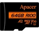 Карта памяти MicroSDXC 64Gb Apacer microSDXC UHS-I U3 V30 A2 + SD-adapter (AP64GMCSX10U8-R) - изображение 1