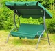 Усиленные садовые качели Relax Green трёхместные с навесом, стальная рама с порошковым покрытием, нагрузка до 250 кг, водонепроницаемый полиэстер, регулируемый тент, размеры 170×180×100 см - изображение 9