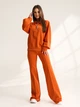 Костюм со штанами и кофтой в стиле casual трикотажный домашний молодежный со штанами клеш ISSA PLUS 15510A L оранжевый (issa2007682784387) - изображение 1