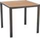 Обідній стіл Halmar Fierro квадратний 80 x 80 x 75 см Коричнево-чорний (5905248135413) - зображення 1