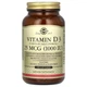 Вітамін D3 (холекальциферол) Solgar (Vitamin D3) 25 мкг (1000 МО) 250 капсул (SOL-03341) - изображение 1