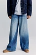 Підліткові джинси Loose Fit Wide Leg H&M для хлопчика вільного крою блакитний 152 см 1293023 - изображение 1