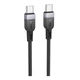 USB Hoco X109 Silicone Type-C to Type-C 60W 3m Черный - зображення 1