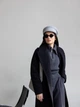 Женское пальто демисезонное на запах удлиненное oversize Палермо N LEO PRIDE 0188 42-44 Черный ( LP - 0188/1 B ) - изображение 2