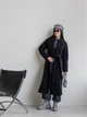 Женское пальто демисезонное на запах удлиненное oversize Палермо N LEO PRIDE 0188 42-44 Черный ( LP - 0188/1 B ) - изображение 7
