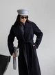 Женское пальто демисезонное на запах удлиненное oversize Палермо N LEO PRIDE 0188 42-44 Черный ( LP - 0188/1 B ) - изображение 10