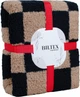 Плед Biltex Sherpa чёрный с принтом Derby Dark Полуторный 150х200 см (4820298414114) - изображение 1