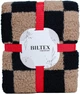 Плед Biltex Sherpa чёрный с принтом Derby Dark Полуторный 150х200 см (4820298414114) - изображение 2