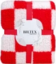 Плед Biltex Sherpa червоний з принтом Derby Red Євро 200х220 см (4820298414169) - зображення 2