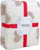Плед Biltex Sherpa молочный с принтом Tiny Love Полуторный 150х200 см (4820298414244) - изображение 2