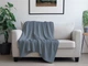 Плед Biltex Flannel сине‑серый China Blue Евро 200х220 см (4820298414299) - изображение 1