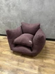 Бескаркасное кресло Velvet 90х60х70 см коричневое - изображение 2