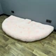 Бескаркасное кресло-кокон трансформер меховое Teddy 180x90 см розовое - изображение 2