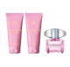 Подарочный набор для женщин Versace Bright Crystal Туалетная вода 90 мл + Лосьон для тела 100 мл + Гель для душа 100 мл + Косметичка - изображение 2