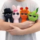 Набір м’яких іграшок Sprunki Incredibox (Спрунки) 4 шт. — Пінкі, Орен, Вінерія, Блек, плюшеві персонажі 26–34 см - зображення 2
