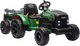 Traktor na akumulator LEAN Toys CH9959B z przyczepą 24 V Ciemno-zielony (5905991087519) - obraz 1