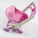 Коляска для кукол с люлькой Doloni Toys пластиковая 57см козырек, 4 колеса, подставка для вещей 0121/04 - изображение 6