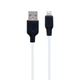 USB Hoco X21 Plus Silicone Lightning 2m Чорно-білий - зображення 1