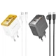 Мережевий зарядний пристрій Borofone BAS33A 2USB-C PD/QC45W Type-C to Type-C Білий - зображення 2