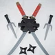 Ігровий набір Ніндзя Ninja Set 2 меча, 2 кинджала, сюрикени-зірочки, плечовий чохол-тримач зброї NinjaSet - зображення 5
