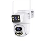 IP Wifi камера видеонаблюдения ICSEE 8MP уличная поворотная 2 объектива A33 Besder, Белая - изображение 3